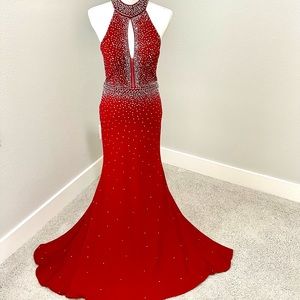 Red evening gown only worn once